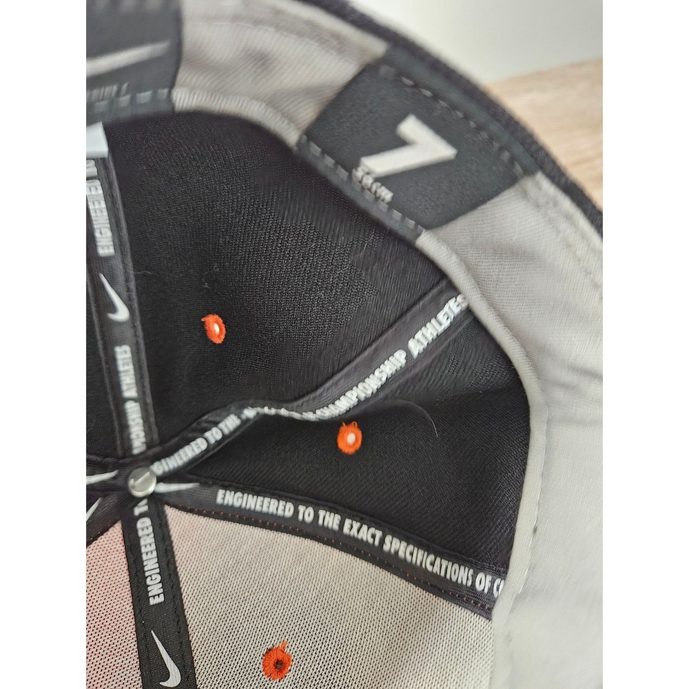 Nike Oklahoma State True Fitted Hat Size 7 Orange Black Flat Bill O - Picture 8 of 10